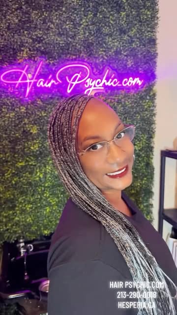 HAIR PSYCHIC.COM✨🔮✨ Who’s Ready?‼️ 213-290-0018 #hairpsychic #braids #braidstyles #grayhair #hairst