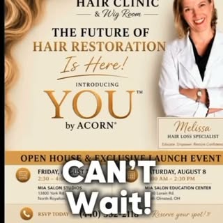 Tonight 2:30-4 
📍North Royalton Mia Salon Studios. 
A small cocktail hour of hair loss education. 
