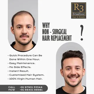 Why Non-surgical Hair replacement ? 

Get your First Hair Consultation absolutely free and book appo