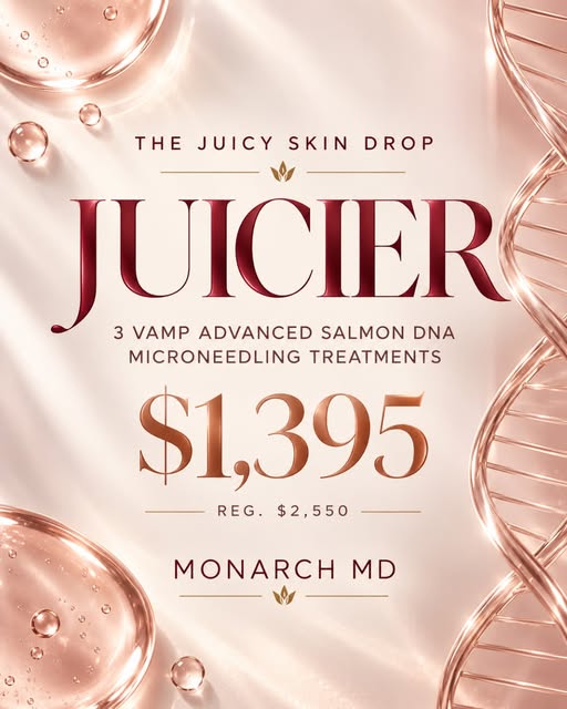 🚨 VANCOUVER — YOUR JUICY SKIN ERA STARTS HERE. 

Regularly $2,550 👉🏻 Now $1,395 

SALMON DNA MICR