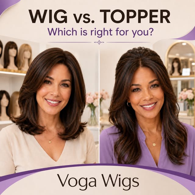 ✨ Wig vs. Topper—Which Is Right for You? ✨

A wig provides full-head coverage and is a great option 