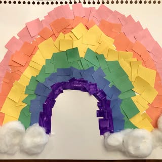 Sharing a rainbow of hope, made by my 6 year old. ❤️