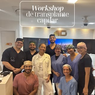 Hoje foi dia de aprendizado, troca de experiências e muita prática no Workshop de Transplante Capila
