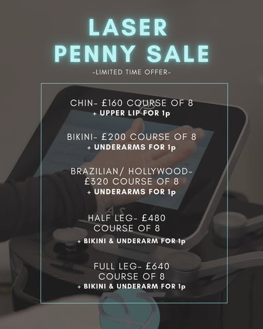 September is here and so is our Laser Penny Sale!!! 💸⚡️🍂🤍

Buy a course of 8 for one area and get