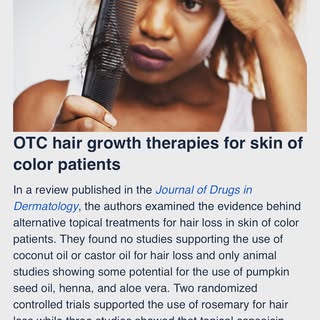 Hair loss in women of color is one of the most common complaints among my patients. Women often suff