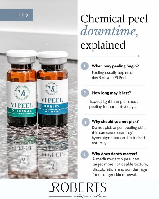 Chemical peel downtime depends on the peel—not every treatment creates the same amount of visible fl