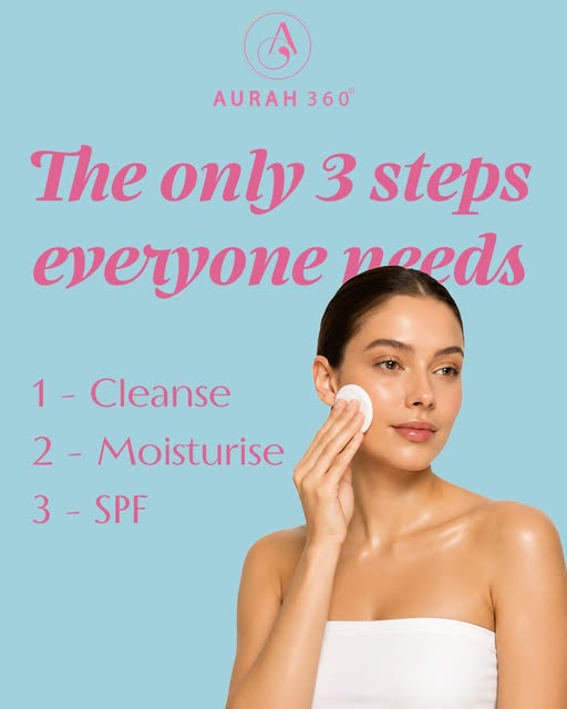 Everything else, actives, serums, treatments, is optional until your skin needs it. These three aren