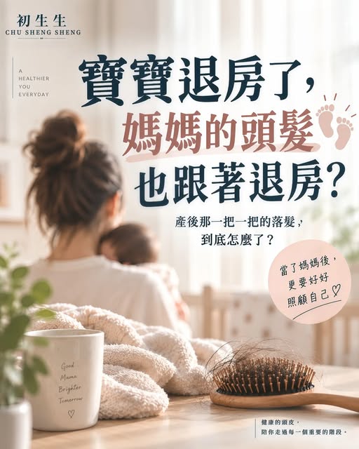 寶寶退房了，頭髮也開始跟著退房？😱

第一次看到那一把頭髮，真的很難不緊張😣
但產後的身體正在慢慢找回自己的節奏。

給頭髮一點時間，
也別忘了把一點照顧留給自己🤍

#產後落髮 #產後掉髮 #