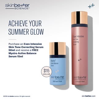 Achieve your summer glow. Purchase an Even Intensive Skin Tone Correcting Serum 50ml and receive a f