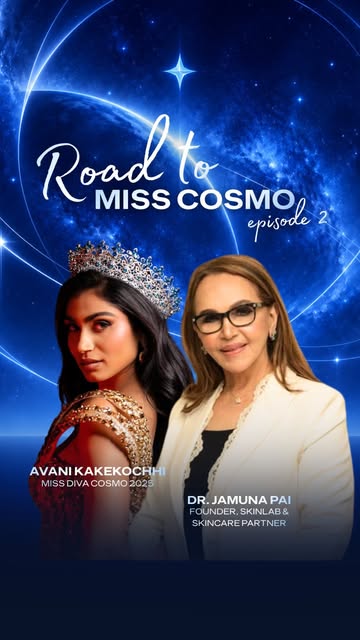 Glow goals officially unlocked. ✨💙

Miss Diva Cosmo 2025 @avani.kakekochhi met @drjamunapai for the