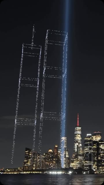 🇺🇸 25 years later, we remember.

New York had a drone display that illuminated the skies over New 