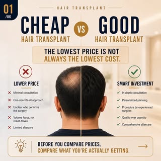 Cheap Hair Transplant vs. Good Hair Transplant — what’s the real difference?

A lower price may look