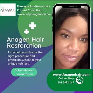 Hello! I am your new Anagen Hair Restoration Patient Consultant. If you are having issues with hair 