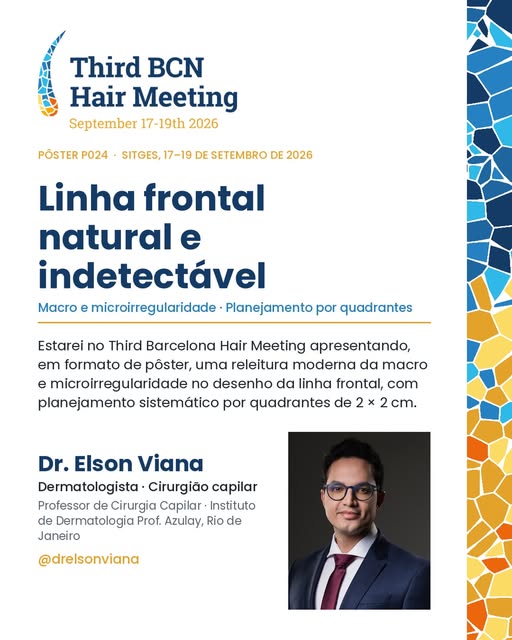 🇧🇷 Estarei no Third Barcelona Hair Meeting, em Sitges, de 17 a 19 de setembro, apresentando em for