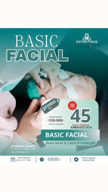 ✨ PROMO BASIC FACIAL — KHUSUS NEW CUSTOMER! ✨

Saatnya manjakan kulitmu dengan Basic Facial di OZTHE