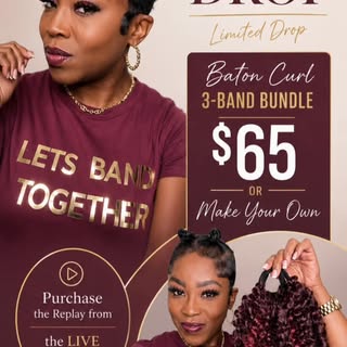 The August InstaBand Drop is here!!! Featuring the Baton Curl, this is the same curl used in the Liv