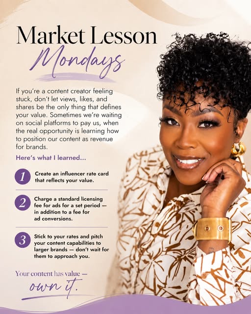 💜💜💜💜Market Lesson Mondays 💜 💜💜💜

This one is for the content creator who feels stuck… or may
