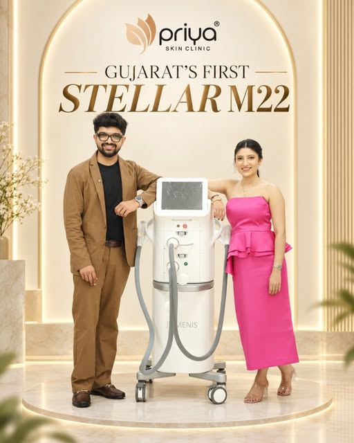 Pioneering Gold-Standard Skin Care in Gujarat. 👑✨
Dr. Kautuk and Dr. Priya are standing next to the