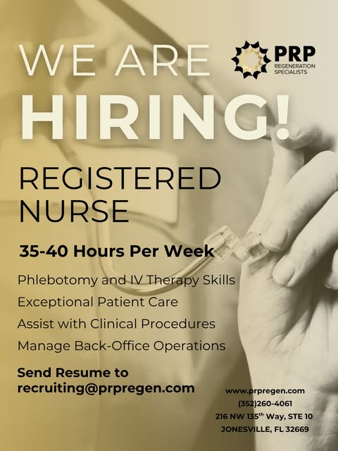 📢 We’re Hiring! we’re looking for an RN who’s confident and skilled in IV therapy and phlebotomy to