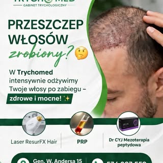Zrobiłeś przeszczep? Nie zatrzymuj się w połowie drogi! W TRYCHO-MED przyspieszamy gojenie i maksyma