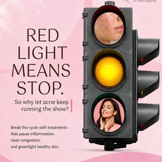 🚦 Red means stop. Amber means slow down. Green means go.
So why let acne keep running the show? 👀
