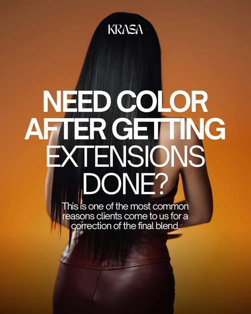HAIR COLORING + ICE FUSION HAIR EXTENSIONS 🧡

One of the most common corrections we see is hair ext