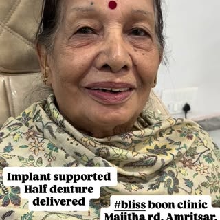Implant supported half denture delivered in 76 yr old lady
In just 3 to 4 months 

For consultation 