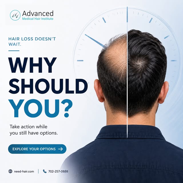 ⏰💙 Don’t Wait On Hair Loss. Explore Your Options Today! ✨🧑‍⚕️

Hair loss can be easier to address 
