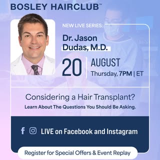 With more than 50 years ✨ of experience and 500,000+ hair restoration procedures performed, Bosley i
