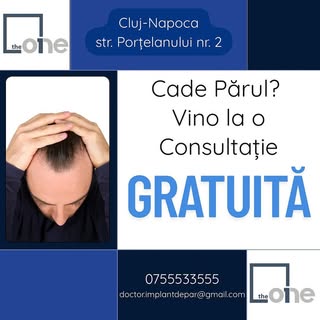 Cade părul? Vino la o consultație GRATUITĂ!
La The One Clinic Cluj îți oferim un diagnostic profesio