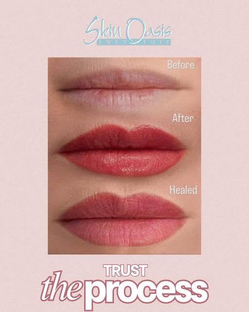 Lip blush is a journey, and the color you see immediately after your appointment isn’t the final res