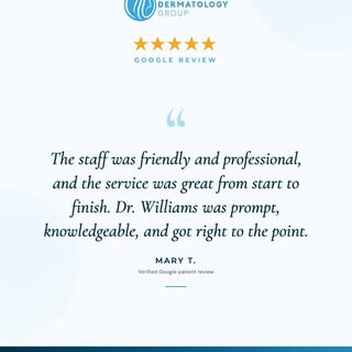 What does a five-star dermatology visit actually feel like? Mary summed it up perfectly 👇⭐⭐⭐⭐⭐

"Th