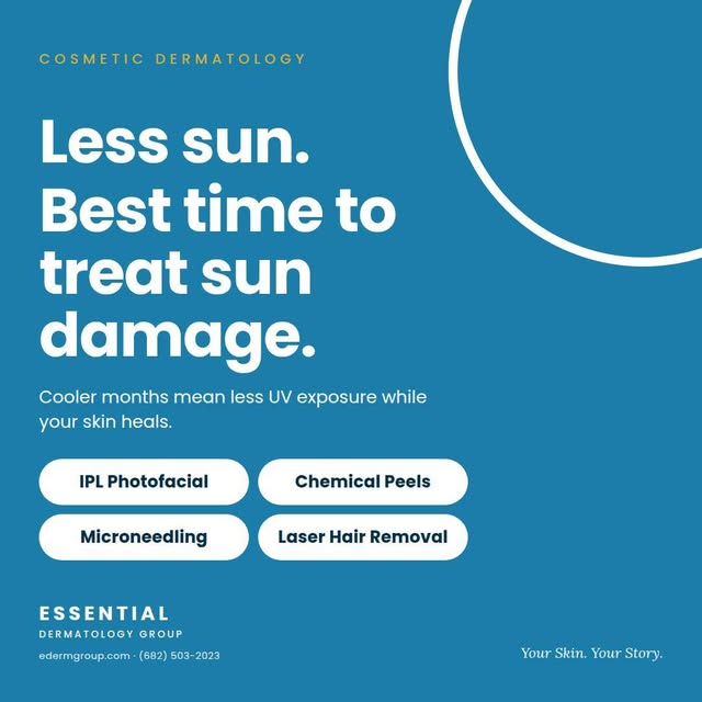 Less sun. Best time to treat sun damage.

Dermatologists call fall "laser season" for a reason. IPL 