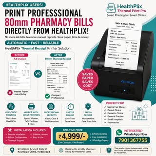 Finally solved the biggest HealthPlix pharmacy printing problem! 🎉

At our Clinic, one thing always