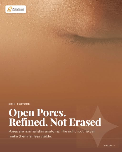 The goal isn’t to “erase” your pores — because pores are a normal part of skin anatomy. 

But with t