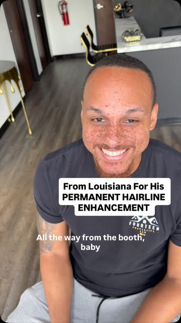 This Client Flew In From Louisiana For A PERMANENT HAIRLINE ENHANCEMENT‼️ This Hair Tattoo Came Out�