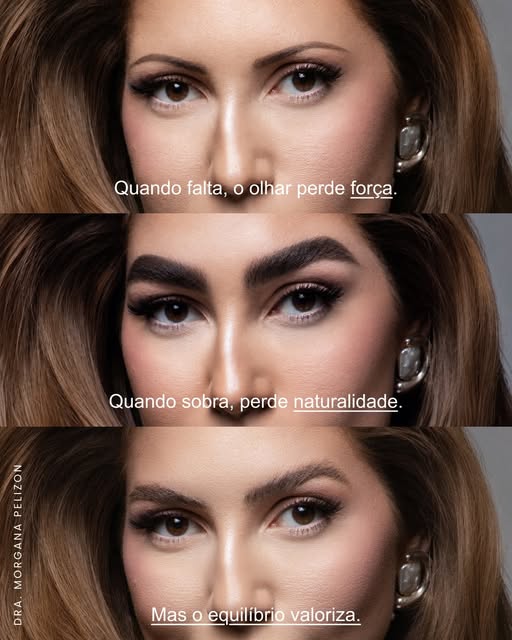 Antes mesmo de você falar, o seu olhar já está comunicando alguma coisa.

Uma sobrancelha muito fina