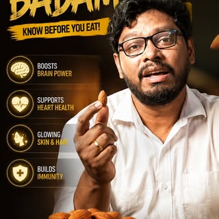 🥜 Can almonds actually help your hair?

Badam is more than just a tasty snack. It contains nutrient
