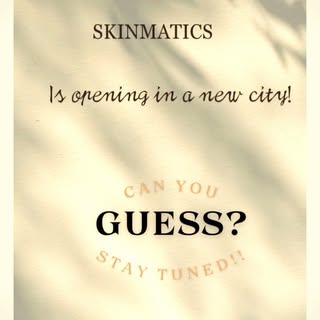 🎉 Exciting News! 🎉

We’ve got something BIG in the works at Skinmatics! 🌟 Another branch is on th