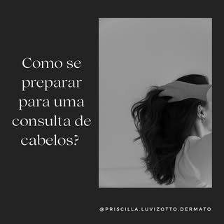 Olá, pessoal!
Sigam o fio para orientações antes da consulta de cabelos.
Sou dermatologista e tenho 
