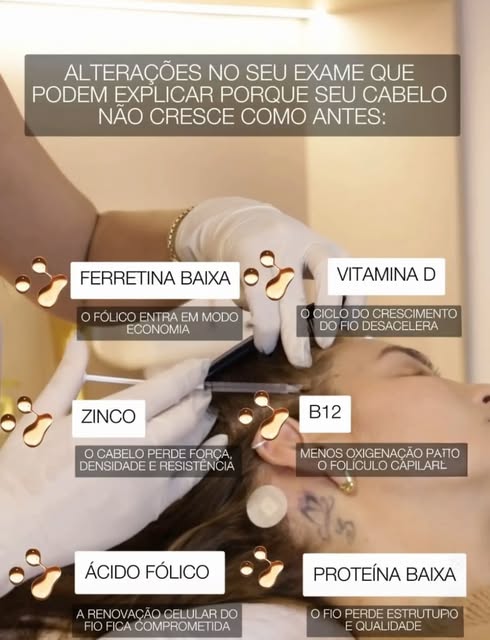 🧪 Seu cabelo também pode estar pedindo exames!

A queda de cabelo nem sempre está relacionada apena