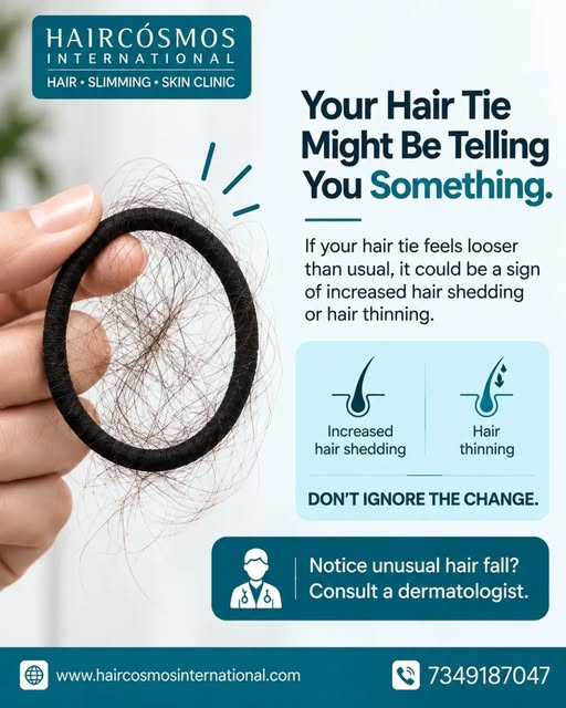 Is your hair tie trying to tell you something? 🧵

If your ponytail feels noticeably thinner or your