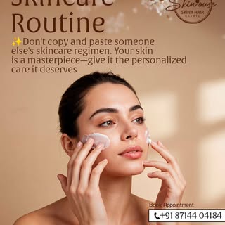 ✨Don't copy and paste someone else's skincare regimen. Your skin is a masterpiece-give it the person