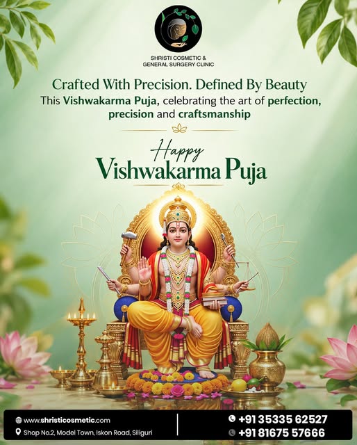 ✨ This Vishwakarma Puja, we celebrate the art of precision, perfection, and craftsmanship that trans