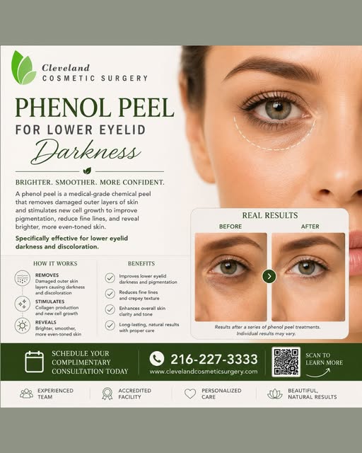 ✨ Brighter eyes. Smoother skin. Timeless confidence.

The phenol peel is a powerful treatment for im