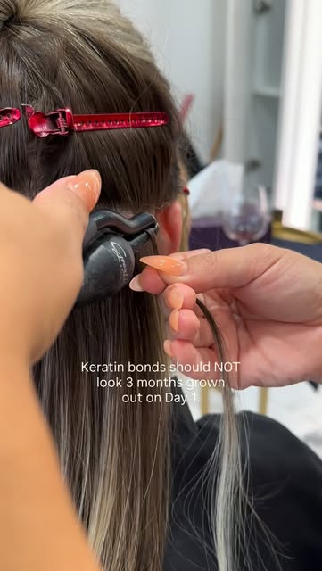 I’m seeing this more and more lately, bonds being installed way too far from the scalp and being pre