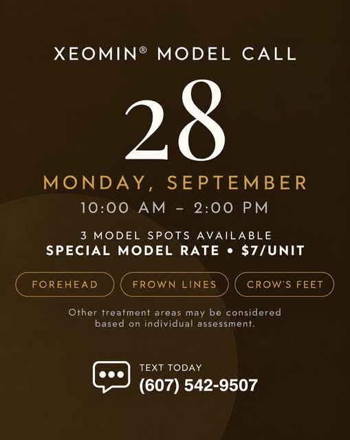 ✨ XEOMIN® MODEL CALL — 3 SPOTS ONLY!

Re:health is now offering neuromodulator tox treatments using 