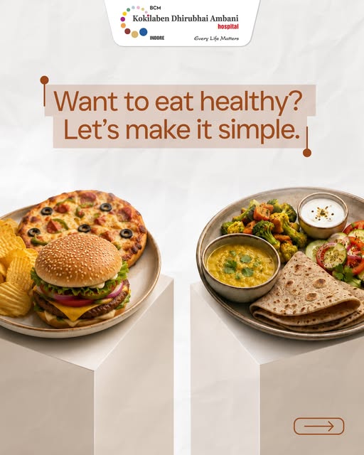 Healthy eating starts with simple choices. 🥗
A balanced plate, mindful portions, and eating habits 