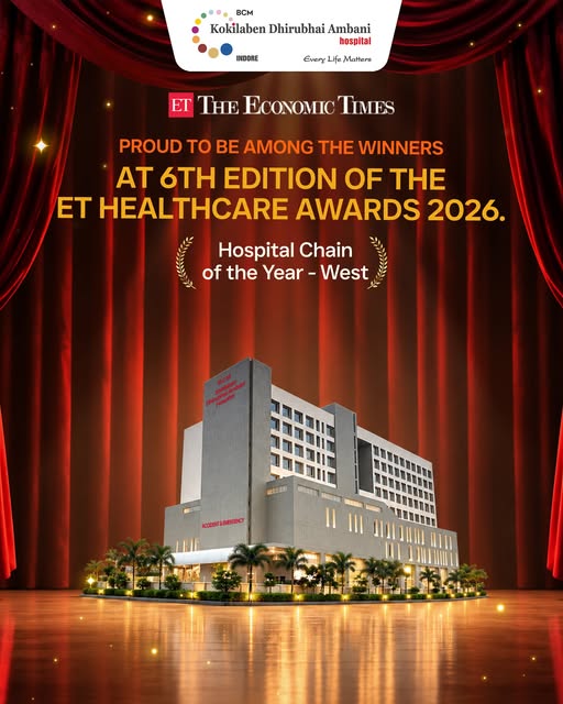 A proud moment for Kokilaben Dhirubhai Ambani Hospital, Indore!

We’re honoured to be among the winn