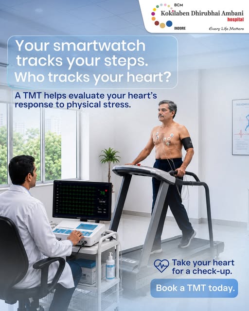 Your smartwatch tracks your steps. Who tracks your heart?

A TMT (Treadmill Test) helps evaluate how